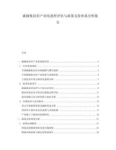 碳捕集封存產(chǎn)業(yè)化進(jìn)程評(píng)估與政策支持體系分析報(bào)告