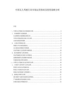 中國無人駕駛行業(yè)市場運(yùn)營指南及投資戰(zhàn)略分析