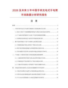 2026及未來5年中國手轉充電式手電筒市場數據分析研究報告