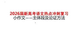 2026屆新高考語文熱點沖刺復習：小作文——主體段及論證方法