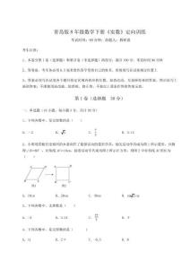 達(dá)標(biāo)測試青島版8年級數(shù)學(xué)下冊《實數(shù)》定向訓(xùn)練試卷（解析版含答案）