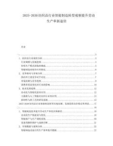 2025-2030紡織品行業(yè)智能制造轉(zhuǎn)型觀察提升勞動生產(chǎn)率新途徑