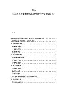 2025-2030西伯利亞森林資源開發與加工產業規劃研究