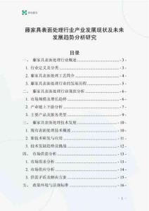 藤家具表面處理行業(yè)產(chǎn)業(yè)發(fā)展現(xiàn)狀及未來發(fā)展趨勢分析研究