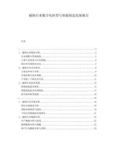 磁鐵行業(yè)數(shù)字化轉(zhuǎn)型與智能制造發(fā)展報告
