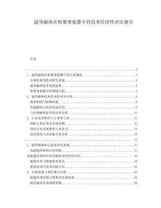 超導(dǎo)磁體在核聚變裝置中的技術(shù)經(jīng)濟(jì)性對(duì)比報(bào)告