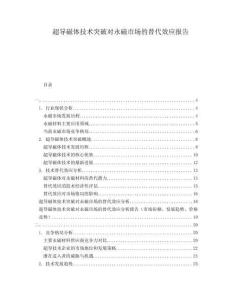 超導(dǎo)磁體技術(shù)突破對永磁市場的替代效應(yīng)報告