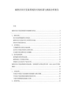 磁鐵在醫(yī)療設(shè)備領(lǐng)域的市場機遇與挑戰(zhàn)分析報告