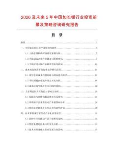 2026及未來5年中國加長鉗行業(yè)投資前景及策略咨詢研究報(bào)告