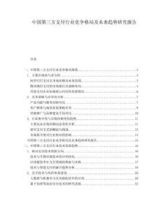 中國(guó)第三方支付行業(yè)競(jìng)爭(zhēng)格局及未來(lái)趨勢(shì)研究報(bào)告