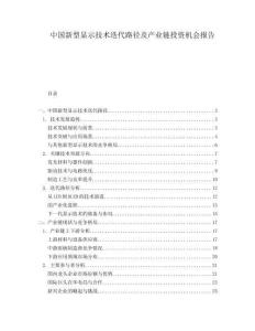 中國新型顯示技術(shù)迭代路徑及產(chǎn)業(yè)鏈投資機會報告