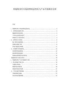 智能吸頂燈市場(chǎng)消費(fèi)需求變化與產(chǎn)品升級(jí)路徑分析
