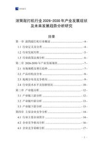 滾筒敲打機行業2026-2030年產業發展現狀及未來發展趨勢分析研究