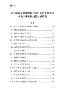 汽油發(fā)動(dòng)機(jī)爆震抑制技術(shù)行業(yè)產(chǎn)業(yè)發(fā)展現(xiàn)狀及未來發(fā)展趨勢分析研究