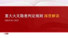 【課件】《重大火災(zāi)隱患判定規(guī)則》GB_35181-2025深度解讀
