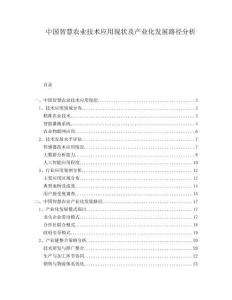 中國智慧農(nóng)業(yè)技術(shù)應(yīng)用現(xiàn)狀及產(chǎn)業(yè)化發(fā)展路徑分析