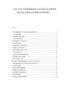 2025-2030中國智能磁懸浮安全設(shè)備行業(yè)市場現(xiàn)狀供需分析及投資評估規(guī)劃分析研究報告