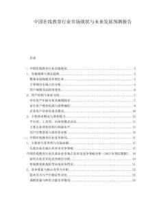 中國在線教育行業(yè)市場(chǎng)現(xiàn)狀與未來發(fā)展預(yù)測(cè)報(bào)告