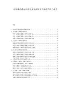 中國碳纖維材料應(yīng)用領(lǐng)域拓展及市場投資潛力報告