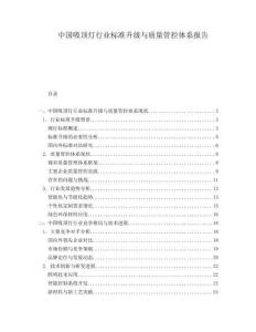 中國(guó)吸頂燈行業(yè)標(biāo)準(zhǔn)升級(jí)與質(zhì)量管控體系報(bào)告