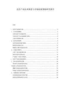 光伏產(chǎn)業(yè)技術(shù)演進與市場拓展策略研究報告