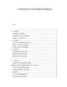 中國新能源汽車電機控制器技術(shù)路線報告