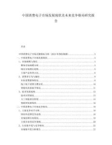 中國消費(fèi)電子市場發(fā)展現(xiàn)狀及未來競爭格局研究報(bào)告