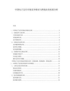 中國(guó)電子支付市場(chǎng)競(jìng)爭(zhēng)格局與跨境業(yè)務(wù)拓展分析