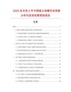 2025及未來5年中國搖立絨帽市場深度分析與投資前景預測報告