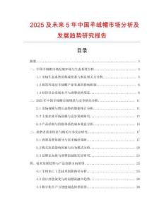 2025及未來5年中國羊絨帽市場分析及發展趨勢研究報告