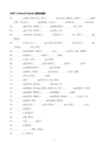 2024新人教版英語七年級下UNIT 1單詞詞轉默寫單（含答案）