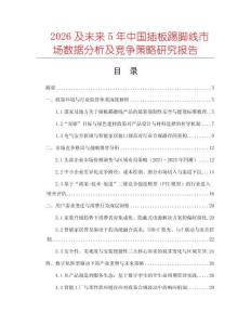 2026及未來5年中國插板踢腳線市場數據分析及競爭策略研究報告