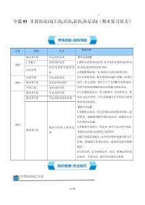 專題01  非謂語動詞作主語，賓語，表語和賓語補足語（期末復(fù)習講義）（原卷版）
