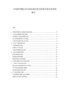 中國苯甲酸行業(yè)市場發(fā)展分析及投資價值評估研究報告