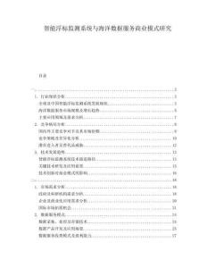 智能浮標監測系統與海洋數據服務商業模式研究
