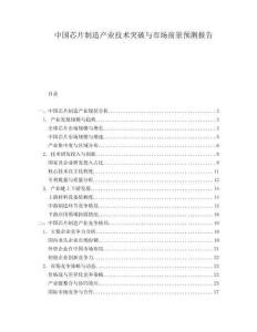 中國(guó)芯片制造產(chǎn)業(yè)技術(shù)突破與市場(chǎng)前景預(yù)測(cè)報(bào)告