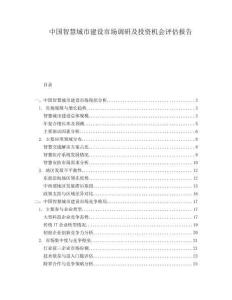 中國(guó)智慧城市建設(shè)市場(chǎng)調(diào)研及投資機(jī)會(huì)評(píng)估報(bào)告