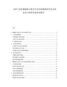 2025-2030挪威航天航空行業(yè)市場細(xì)致研究及未來走向與投資價值研究報告