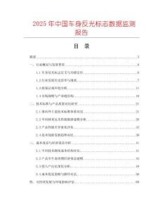 2025年中國車身反光標志數據監測報告