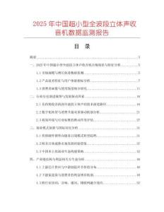 2025年中國超小型全波段立體聲收音機數據監測報告