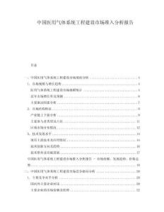 中國醫(yī)用氣體系統(tǒng)工程建設(shè)市場準(zhǔn)入分析報告