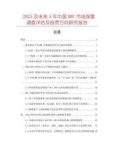 2025及未來5年中國DBE市場深度調(diào)查評估及投資方向研究報告