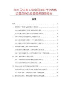 2025及未來5年中國DBE行業(yè)市場運(yùn)營態(tài)勢及投資前景預(yù)測報告
