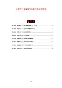 比薩在社交媒體平臺的傳播效應研究