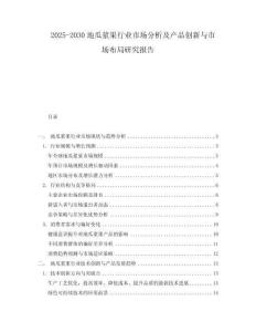 2025-2030地瓜漿果行業(yè)市場(chǎng)分析及產(chǎn)品創(chuàng)新與市場(chǎng)布局研究報(bào)告