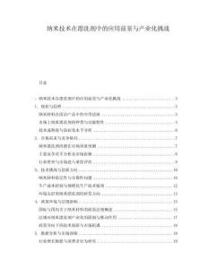 納米技術在漂洗劑中的應用前景與產業化挑戰
