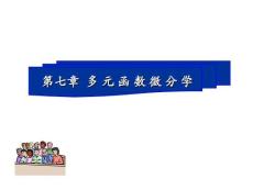 《微積分下冊》課件 7.1  多元函數的基本概念