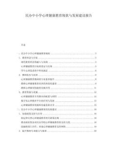 民辦中小學(xué)心理健康教育現(xiàn)狀與發(fā)展建議報(bào)告