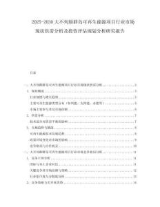 2025-2030大不列顛群島可再生能源項(xiàng)目行業(yè)市場現(xiàn)狀供需分析及投資評(píng)估規(guī)劃分析研究報(bào)告