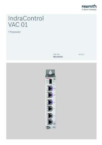 Rexroth力士樂IndraControl VAC 01 Y-Repeater使用手冊